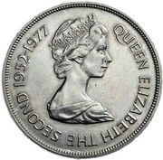 25 Pence - Elizabeth II Silver Jubilee obverse image