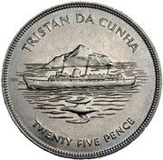25 Pence - Elizabeth II Silver Jubilee, United Kingdom, 1977 reverse image