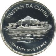 25 Pence - Elizabeth II Silver Jubilee, United Kingdom, 1977 reverse image
