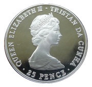 25 Pence - Elizabeth II Royal Wedding; Silver Proof Issue obverse image