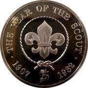 25 Pence - Elizabeth II Year of the Scout, United Kingdom, 1983 reverse image