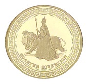 ¼ Sovereign - Elizabeth II Elizabeth and the Lion, United Kingdom, 2012 reverse image