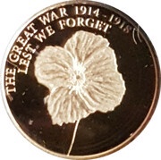 ¼ Sovereign - Elizabeth II Lest We Forget, United Kingdom, 2018 reverse image