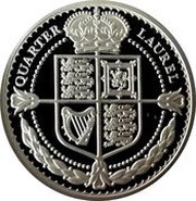 ¼ Laurel - Elizabeth II 400th anniversary of the Laurel issue, United Kingdom, 2019 reverse image