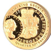¼ Sovereign - Elizabeth II, United Kingdom, 2020 reverse image