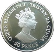 50 Pence - Elizabeth II Winston Churchill; Silver Proof Issue obverse image