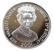 50 Pence - Elizabeth II Queen's Birthday, United Kingdom, 2001 reverse image