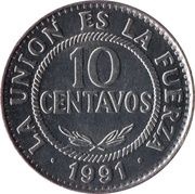 10 Centavos reverse image