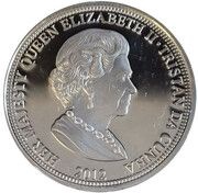 50 Pence - Elizabeth II Diamond Jubilee - with crown; colored obverse image