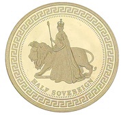 ½ Sovereign - Elizabeth II Elizabeth and the Lion, United Kingdom, 2012 reverse image