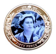50 Pence - Elizabeth II Queen Elizabeth II inspecting Guard, United Kingdom, 2013 reverse image