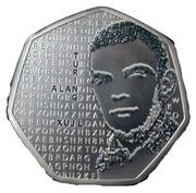 50 Pence - Elizabeth II Alan Turing, United Kingdom, 2021 reverse image