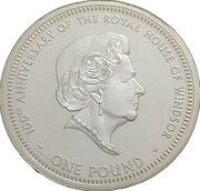 1 Pound - Elizabeth II Centenary of the House of Windsor, Elizabeth II, United Kingdom, 2017 reverse image