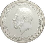 1 Pound - Elizabeth II Centenary of the House of Windsor, George V), United Kingdom, 2017 reverse image