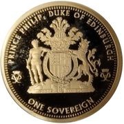 1 Sovereign - Elizabeth II HRH Prince Philip, United Kingdom, 2021 reverse image