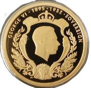 1 Sovereign - Elizabeth II King George VI tribute, United Kingdom, 2022 reverse image