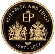 2 Sovereign - Elizabeth II Platinum Wedding Anniversary, United Kingdom, 2017 reverse image