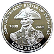 5 Pounds - Elizabeth II Lord Nelson, United Kingdom, 2005 reverse image