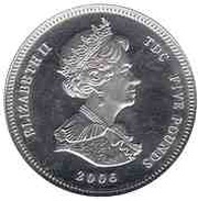 5 Pounds - Elizabeth II 80th Birthday; Silver Proof Issue obverse image