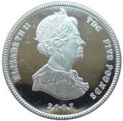 5 Pounds - Elizabeth II 60th Wedding Anniversary obverse image