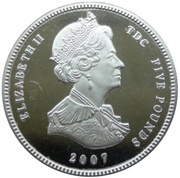 5 Pounds - Elizabeth II St. Christopher obverse image