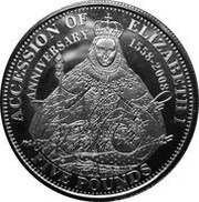 5 Pounds - Elizabeth II Queen Elizabeth I, United Kingdom, 2008 reverse image