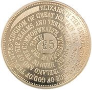 5 Pounds - Elizabeth II Queen's titles reverse image