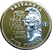 5 Pounds - Elizabeth II Britannia, United Kingdom, 2009 reverse image