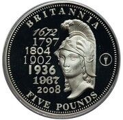5 Pounds - Elizabeth II Britannia reverse image
