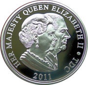 5 Pounds - Elizabeth II Lifetime of Service. Piedfort obverse image