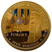 5 Pounds - Elizabeth II Centenary of World War One, United Kingdom, 2014 reverse image