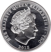 5 Pounds - Elizabeth II 63 years reign obverse image