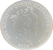 5 Pounds - Elizabeth II Battle of Waterloo obverse image