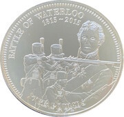 5 Pounds - Elizabeth II Battle of Waterloo, United Kingdom, 2015 reverse image