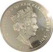 5 Pounds - Elizabeth II Longest Reigning Monarch obverse image