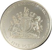 5 Pounds - Elizabeth II Longest Reigning Monarch, United Kingdom, 2015 reverse image