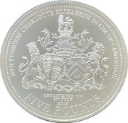5 Pounds - Elizabeth II Princess Charlotte Christening, United Kingdom, 2015 reverse image