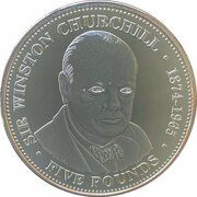 5 Pounds - Elizabeth II Sir Winston Churchill, United Kingdom, 2015 reverse image