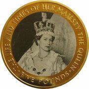 5 Pounds - Elizabeth II Photo, 1953, United Kingdom, 2016 reverse image