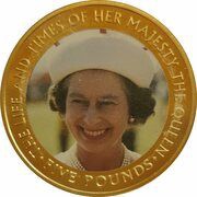 5 Pounds - Elizabeth II Photo, 1977, United Kingdom, 2016 reverse image
