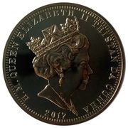 5 Pounds - Elizabeth II Platinum Wedding - Heads and Cathedral obverse image
