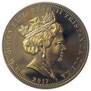 5 Pounds - Elizabeth II Remembrance Day; Gold Plated obverse image