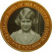 5 Pounds - Elizabeth II Photo, 1933, United Kingdom, 2017 reverse image