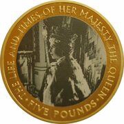 5 Pounds - Elizabeth II Photo, 1953, United Kingdom, 2017 reverse image