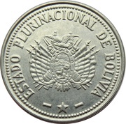 1 Boliviano obverse image