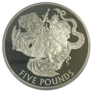5 Pounds - Elizabeth II Saint George and Dragon, United Kingdom, 2021 reverse image