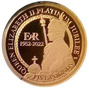 5 Pounds - Elizabeth II Platinum Jubilee, United Kingdom, 2022 reverse image