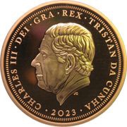 5 Pounds - Charles III Coronation; gold plated obverse image