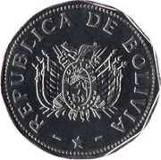 2 Bolivianos small type obverse image
