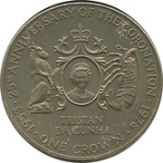 1 Crown - Elizabeth II Coronation Jubilee, United Kingdom, 1978 reverse image